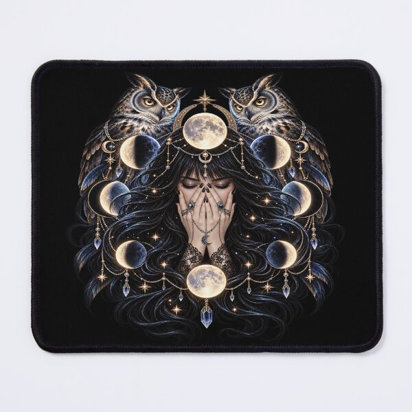 Item preview, Moon Owl Priestess – Gothic Celestial Fantasy designed and sold by TroviTutto.