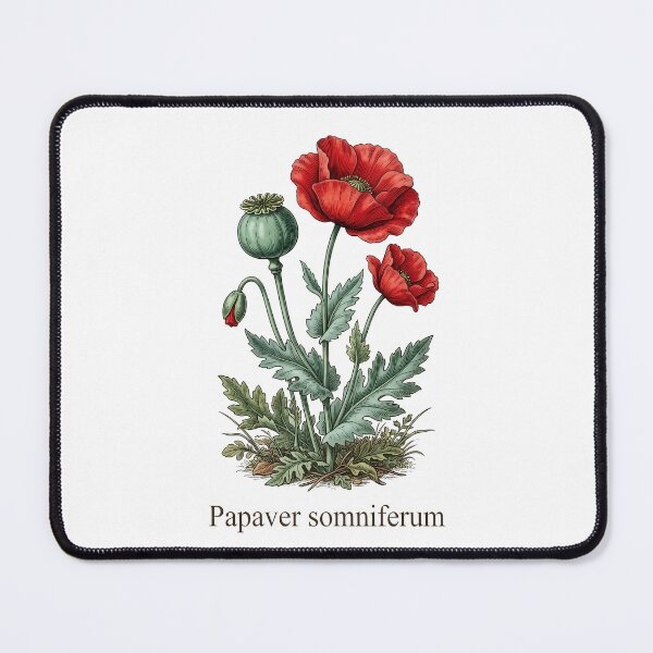 Item preview, Papaver Somniferum Vintage Botanical Illustration designed and sold by Sekla-Studio.