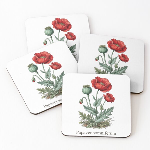 Item preview, Papaver Somniferum Vintage Botanical Illustration designed and sold by Sekla-Studio.