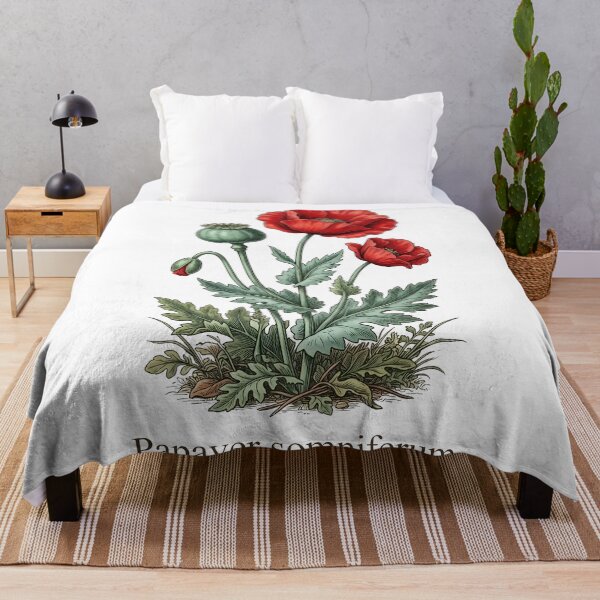 Item preview, Papaver Somniferum Vintage Botanical Illustration designed and sold by Sekla-Studio.