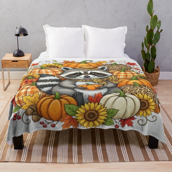 Item preview, Cute Raccoon In Autumn Pumpkin Patch Wreath Art designed and sold by FABIOLA1970.