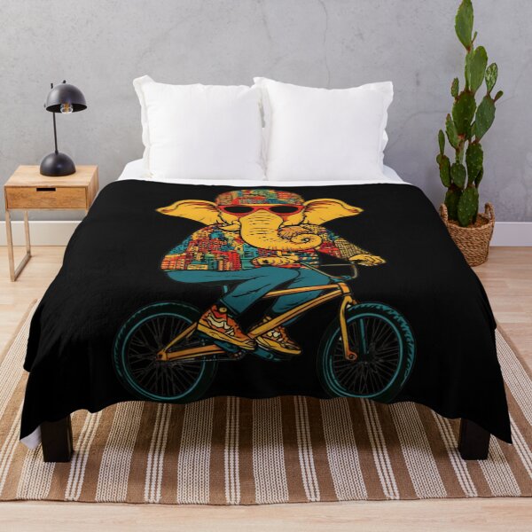 Item preview, Cool Elephant Riding Orange Bike Green Pants Pop Art designed and sold by PANNARUK THAILAND.