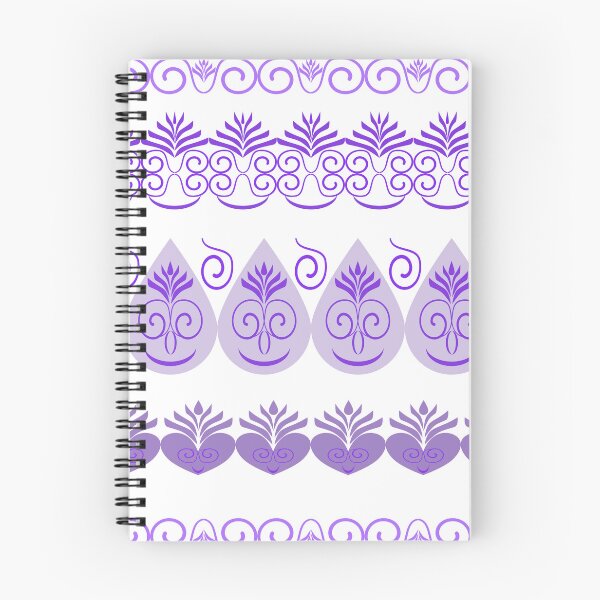 Item preview, Lavender Ornamental Floral Border Set with Elegant Scroll and Teardrop Motifs designed and sold by Ei-Ei.
