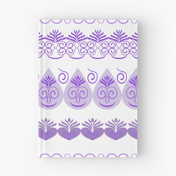 Item preview, Lavender Ornamental Floral Border Set with Elegant Scroll and Teardrop Motifs designed and sold by Ei-Ei.
