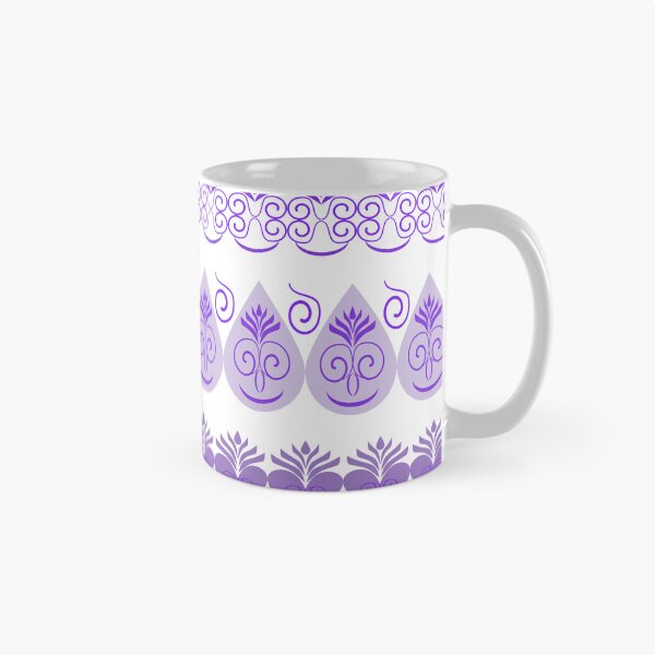 Item preview, Lavender Ornamental Floral Border Set with Elegant Scroll and Teardrop Motifs designed and sold by Ei-Ei.