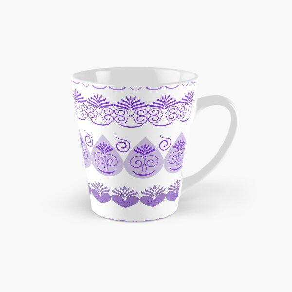 Item preview, Lavender Ornamental Floral Border Set with Elegant Scroll and Teardrop Motifs designed and sold by Ei-Ei.