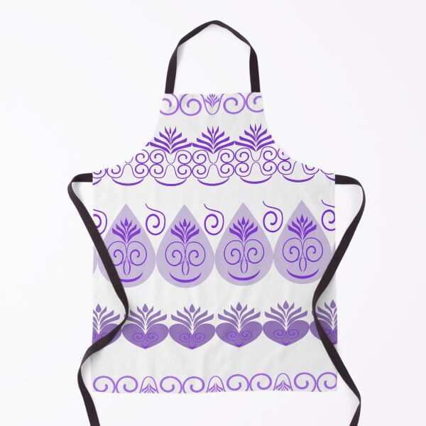 Item preview, Lavender Ornamental Floral Border Set with Elegant Scroll and Teardrop Motifs designed and sold by Ei-Ei.