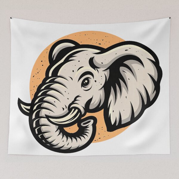 Item preview, Sticker - Decal - Bold Elephant Spirit designed and sold by ForeverPrintsOK.