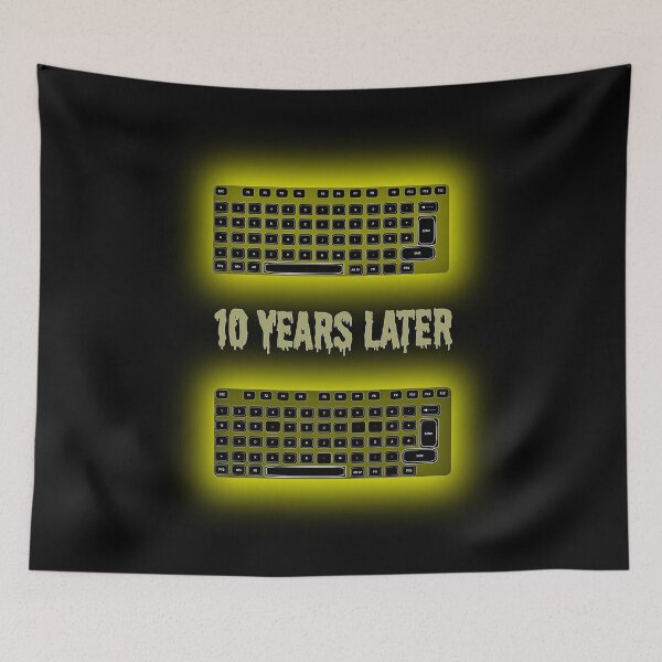 Item preview, Copy of 10 Years Later Keyboard – Funny Gamer & Mechanical Keyboard Pun designed and sold by FlatstudioArt.