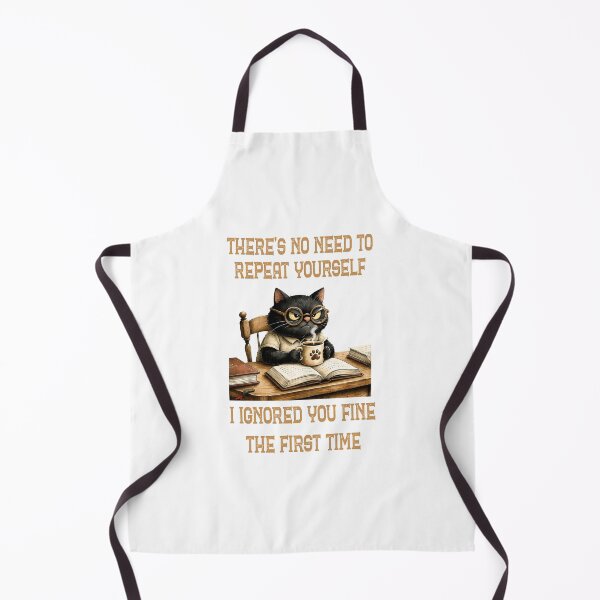 Item preview, Grumpy Black Cat Scholar "I Ignored You Fine The First Time" Funny Sarcastic Quote designed and sold by MaciejRudzinsky.