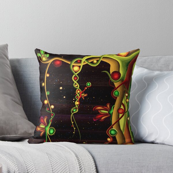 Item preview, Psychedelic Cosmic Garden – Glowing Neon Vines on Midnight Background designed and sold by Ofir mor.