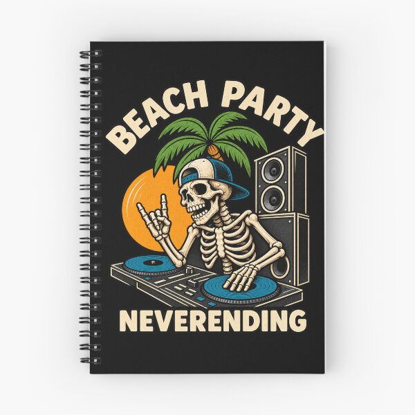 Item preview, Neverending Beach Party – Skeleton DJ Summer Graphic designed and sold by PhilllandArt.