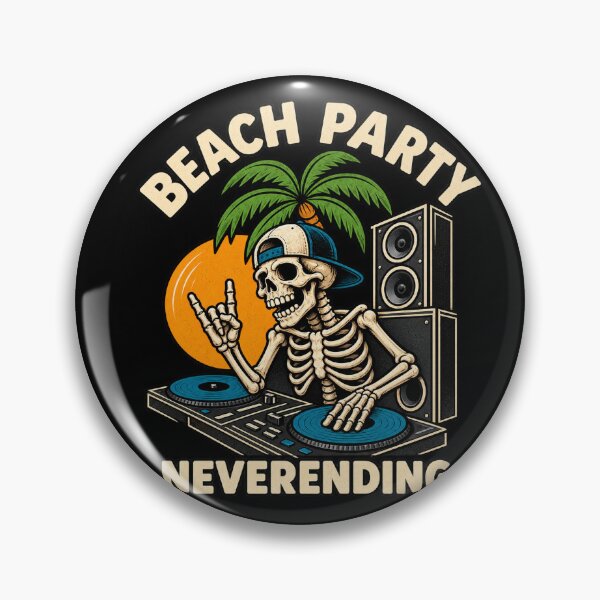 Item preview, Neverending Beach Party – Skeleton DJ Summer Graphic designed and sold by PhilllandArt.