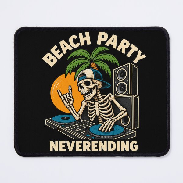Item preview, Neverending Beach Party – Skeleton DJ Summer Graphic designed and sold by PhilllandArt.