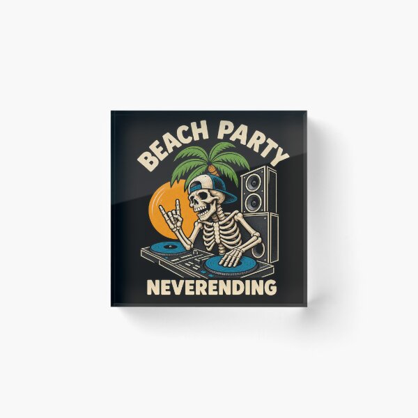 Item preview, Neverending Beach Party – Skeleton DJ Summer Graphic designed and sold by PhilllandArt.