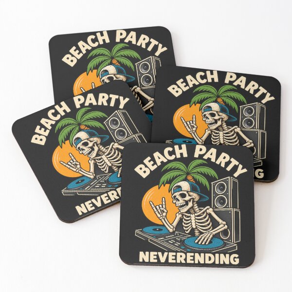 Item preview, Neverending Beach Party – Skeleton DJ Summer Graphic designed and sold by PhilllandArt.