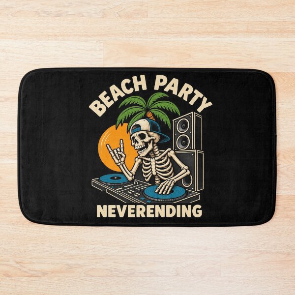 Item preview, Neverending Beach Party – Skeleton DJ Summer Graphic designed and sold by PhilllandArt.