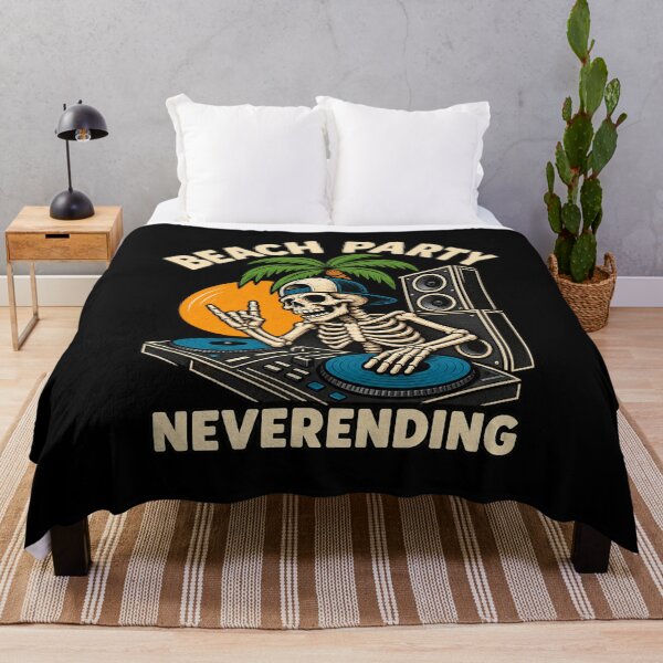 Item preview, Neverending Beach Party – Skeleton DJ Summer Graphic designed and sold by PhilllandArt.