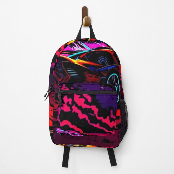 Item preview, Neon Hypercar at Synthwave Sunset | Retro Futuristic Supercar | Vaporwave Sports Car | Outrun Digital Art designed and sold by Nexus Space.