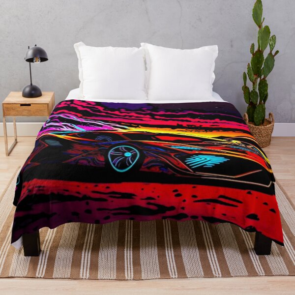 Item preview, Neon Hypercar at Synthwave Sunset | Retro Futuristic Supercar | Vaporwave Sports Car | Outrun Digital Art designed and sold by Nexus Space.