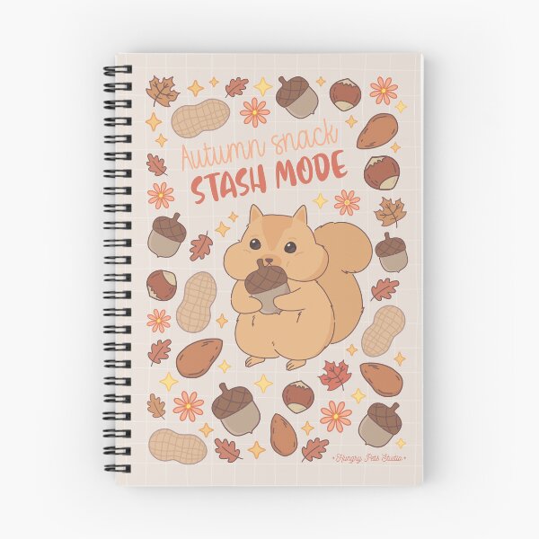 Item preview, Autumn snack stash Squirrel designed and sold by hungrypetsstudio.