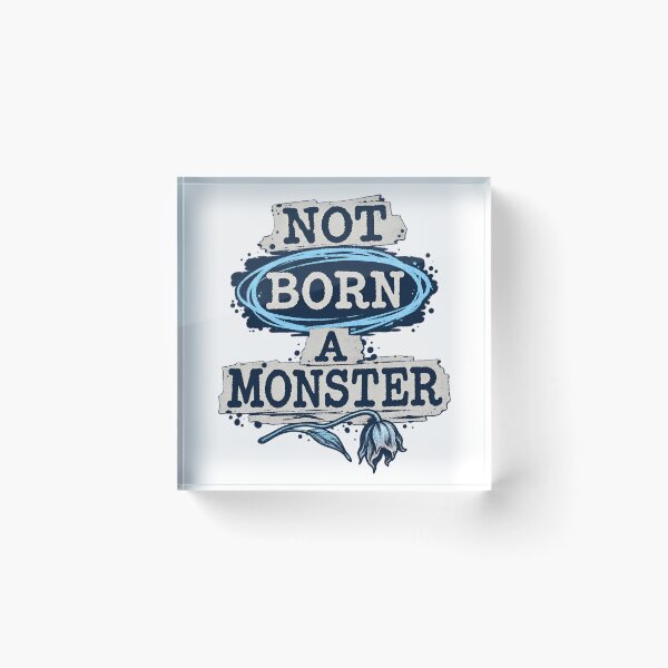 Item preview, Frankenstein Not Born a Monster Blue Typography designed and sold by Fenay Designs.