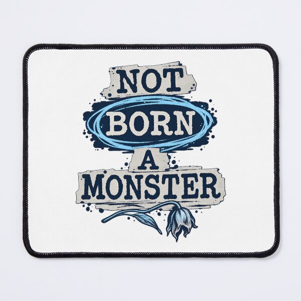 Item preview, Frankenstein Not Born a Monster Blue Typography designed and sold by Fenay Designs.