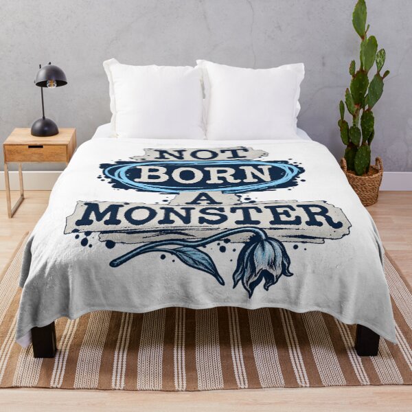 Item preview, Frankenstein Not Born a Monster Blue Typography designed and sold by Fenay Designs.