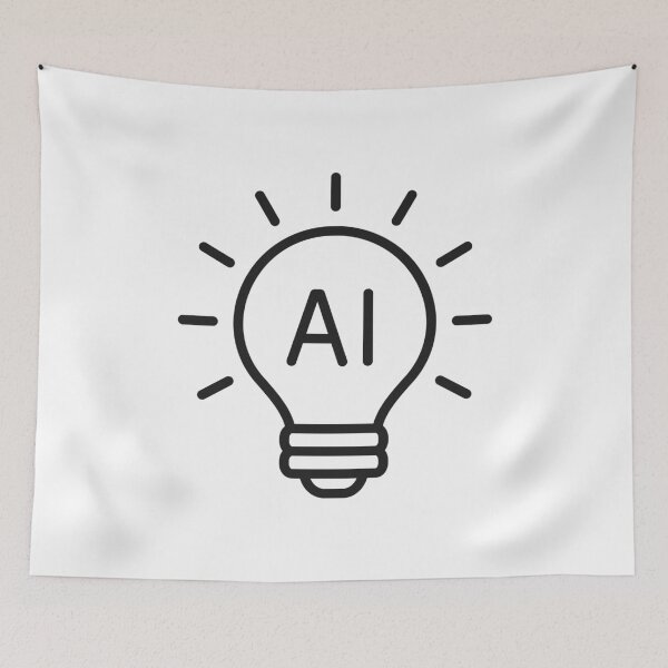 Item preview, AI Innovation Light Bulb Line Icon designed and sold by VectorForge Studio.