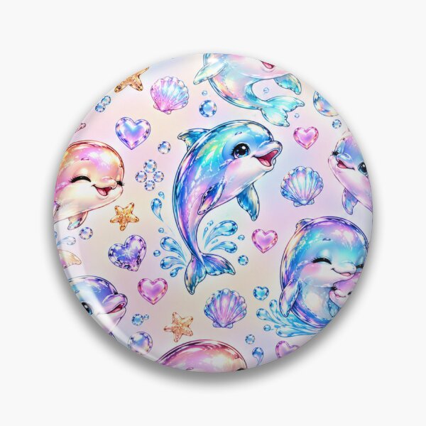 Item preview, Iridescent Metallic Dolphins designed and sold by Axokris.