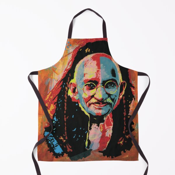 Item preview, Handmade Mixed Media Gandhi Freedom Portrait - Braveheart Peace designed and sold by supernikol.