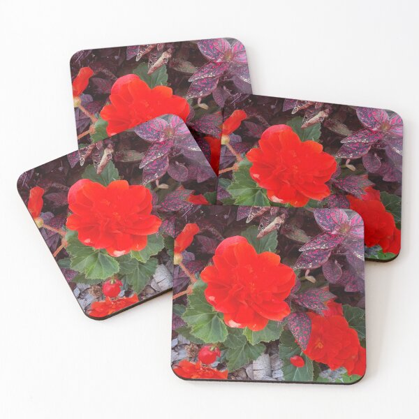 Item preview, Scarlet Begonia Blossom in the Summer Garden designed and sold by TaisiasCaptures.