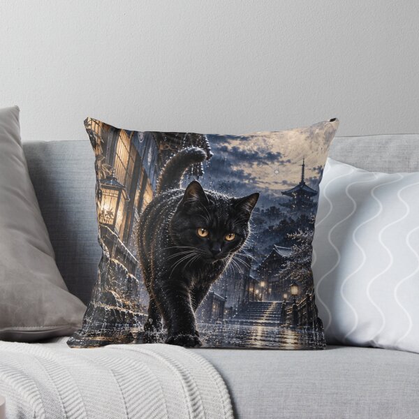 Item preview, Black Cat Moon Rain designed and sold by Silken moonlight .