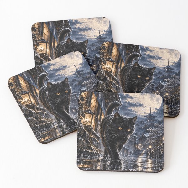 Item preview, Black Cat Moon Rain designed and sold by Silken moonlight .