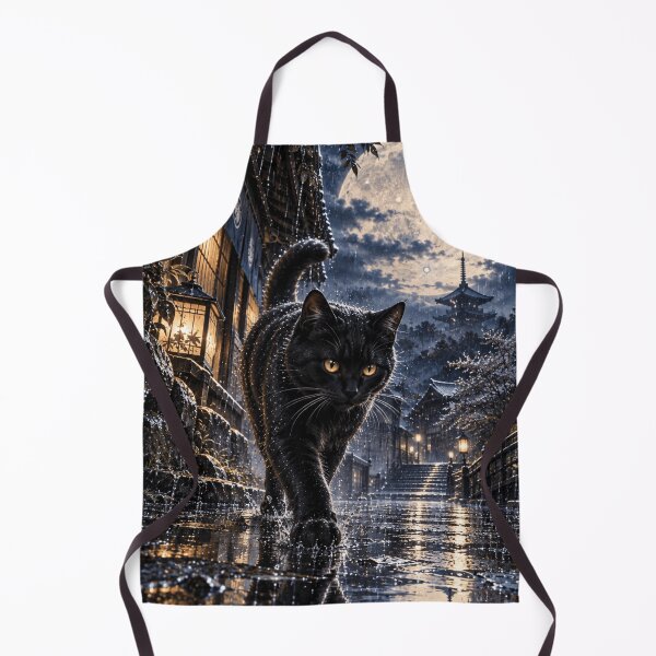 Item preview, Black Cat Moon Rain designed and sold by Silken moonlight .