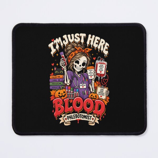 Item preview, I'm Just Here For The Blood Skeleton Phlebotomist Halloween designed and sold by Ridaelb.