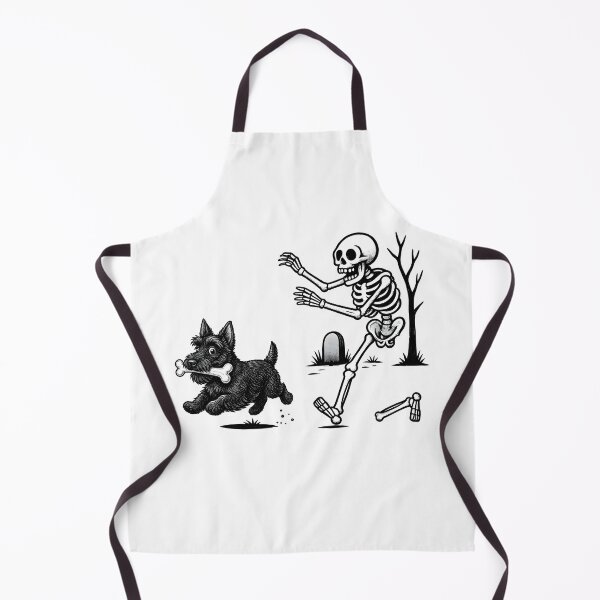 Item preview, Funny Skeleton Chasing Dog With Bone Retro Shirt designed and sold by Phirivey.