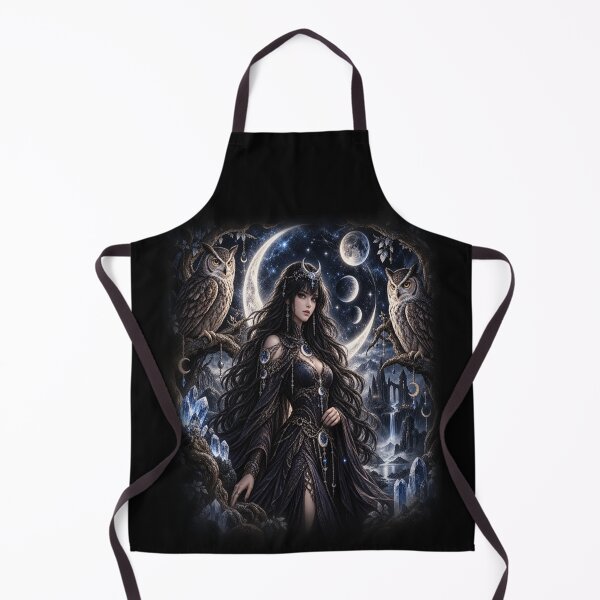 Item preview, Moon Owl Priestess – Mystical Gothic Fantasy designed and sold by TroviTutto.