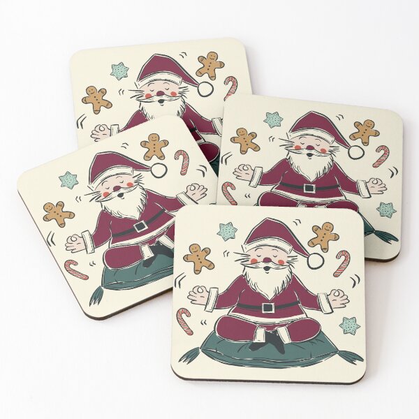 Item preview, Funny Yoga Santa Claus  Mindful Christmas Zen Illustration designed and sold by Claudia S. Design.