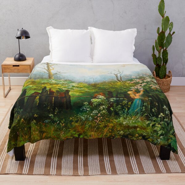 Item preview, A Girl in the Garden by Olga Wisinger-Florian (1881) designed and sold by Vernissage-dart.