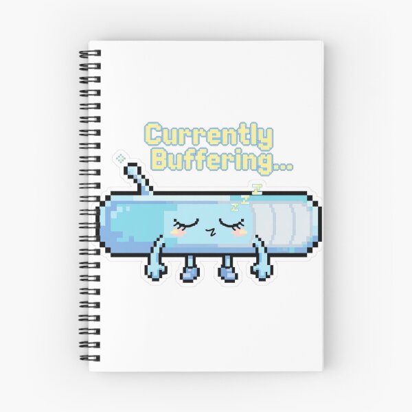 Item preview, Currently Buffering - Funny Sleepy Loading Bar Sticker - Y2K Pixel Art designed and sold by Htkester1.