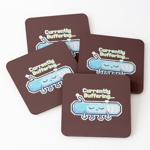 Item preview, Currently Buffering - Funny Sleepy Loading Bar Sticker - Y2K Pixel Art designed and sold by Htkester1.