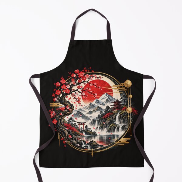 Artikelvorschau, Japanische Landschaftsmalerei mit Kirschblüten entworfen und verkauft von D69 Designs.