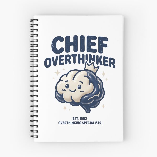 Item preview, Chief Overthinker Funny Retro Corporate Logo designed and sold by PANCOSS.