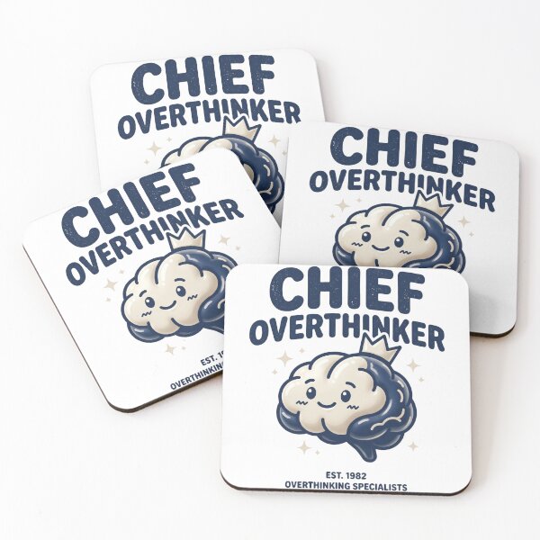 Item preview, Chief Overthinker Funny Retro Corporate Logo designed and sold by PANCOSS.
