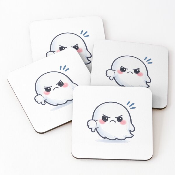 Item preview, Angry Pointing Ghost – Soft Pastel Kawaii Fierce Spirit designed and sold by Sommium .