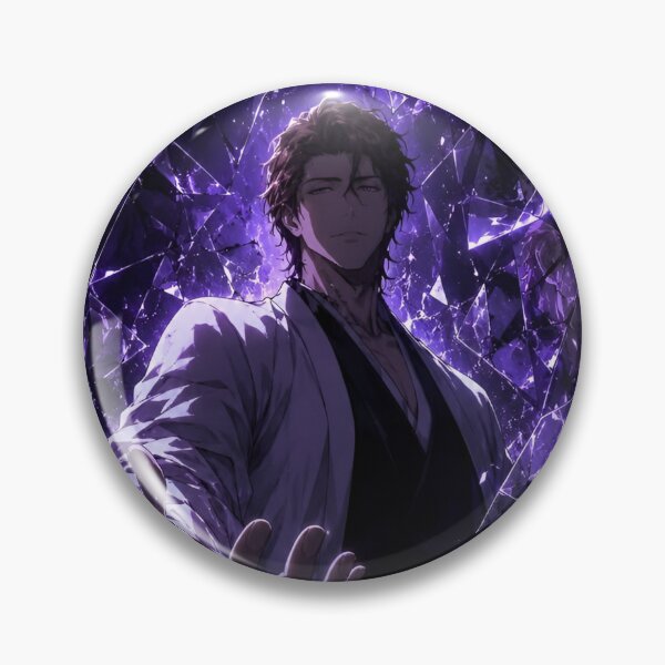 Item preview, Aizen | Purple Shattered Glass Warrior – Mysterious Anime Inspired Dark Fantasy Art designed and sold by Dyan4.