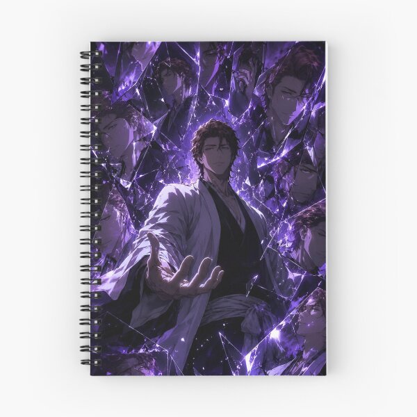Item preview, Aizen | Purple Shattered Glass Warrior – Mysterious Anime Inspired Dark Fantasy Art designed and sold by Dyan4.