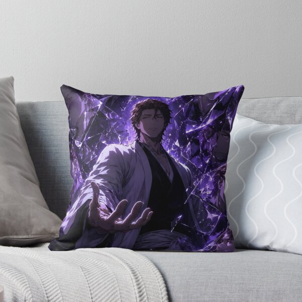 Item preview, Aizen | Purple Shattered Glass Warrior – Mysterious Anime Inspired Dark Fantasy Art designed and sold by Dyan4.