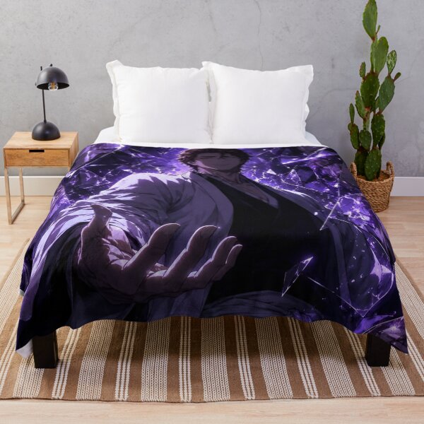 Item preview, Aizen | Purple Shattered Glass Warrior – Mysterious Anime Inspired Dark Fantasy Art designed and sold by Dyan4.